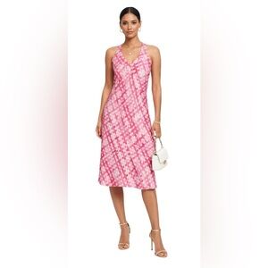 NEW w/Tags Chloe Kristyn many shades of pink halter midi dress women's medium